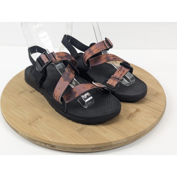 Chaco Lowdown Sport Sandals Womans 7 Black Red Aztec Southwestern Flats Outdoor - Picture 8 of 10